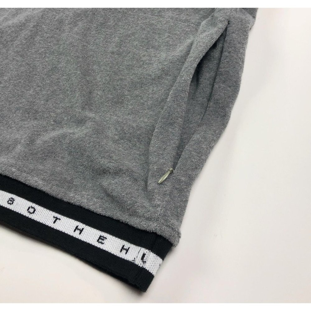 The Hundreds Marvin Mens Large Short Sleeve Hoodie Sweatshirt Gray Terry Cloth - Picture 3 of 12